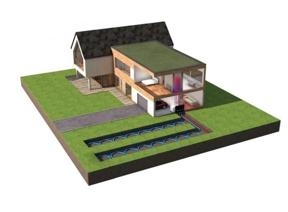 Kensa Ground Source Heat Pumps Diagram for Self Builds and Renovations with Renewable Heat Incentive