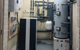 Demo ground source heat pump unit