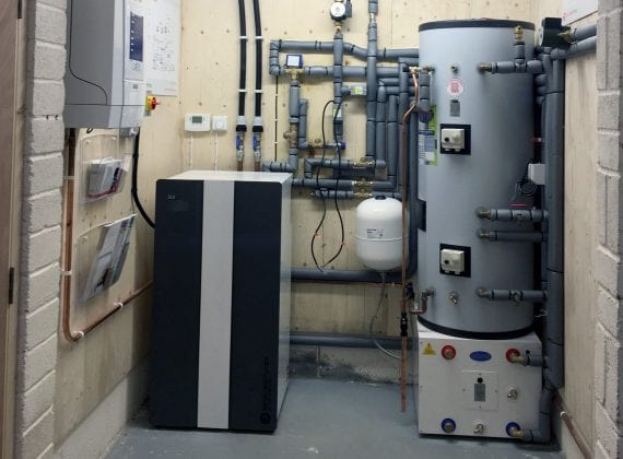Demo ground source heat pump unit