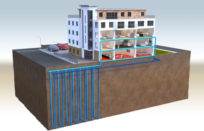 District heating in apartments and flats with Kensa's Shoebox heat pump