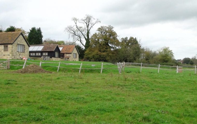 Ground Source Review: Hook Farm Barn - Land Area for slinky trenches