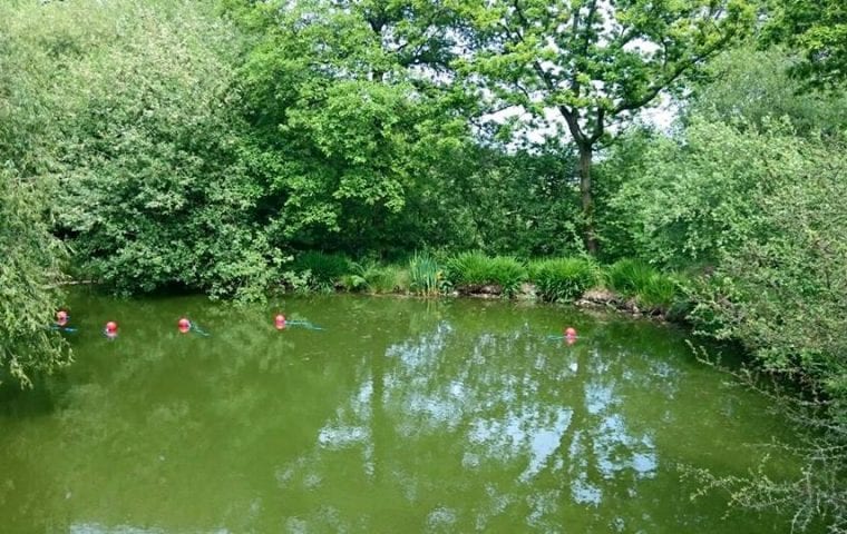 Ground source review blue ball lodge water source heat pump pond - After installation