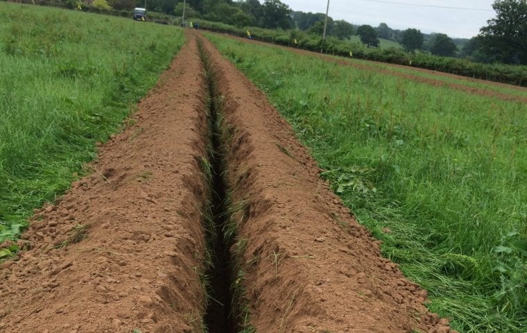 Ground Source Review: Rimmer's Farm Heat Pump - Trenches for X4 275cm straight pipe