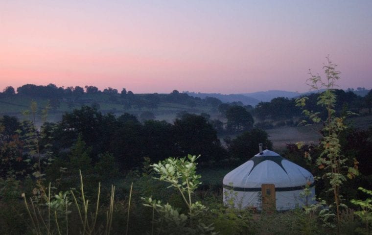 Ground Source Review Secret Yurts campsite ǀ Heat Pump - Landscape View