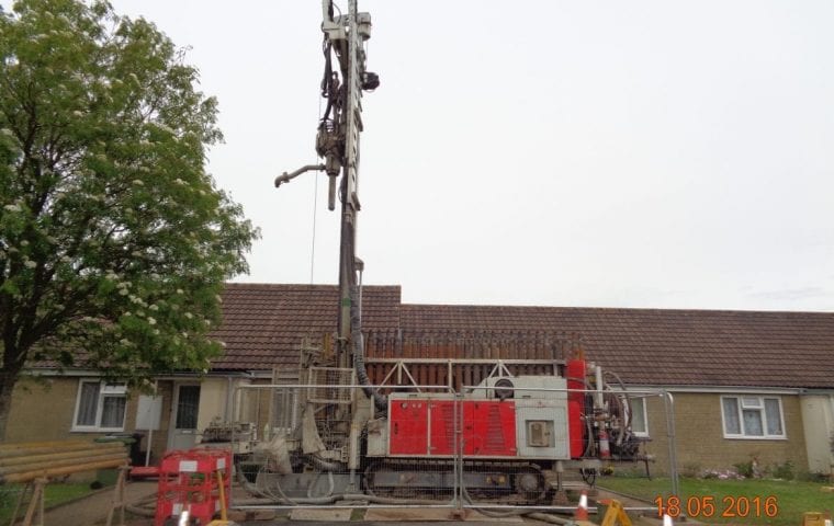 Ground Source Review: Bromford Phase Two ǀ Heat Pump - Drilling Rig on site