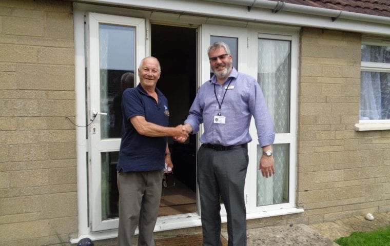 Ground Source Review: Bromford Phase Two ǀ Heat Pump - Resident Mr Neal with Director of Financial Reporting Russ Fowler