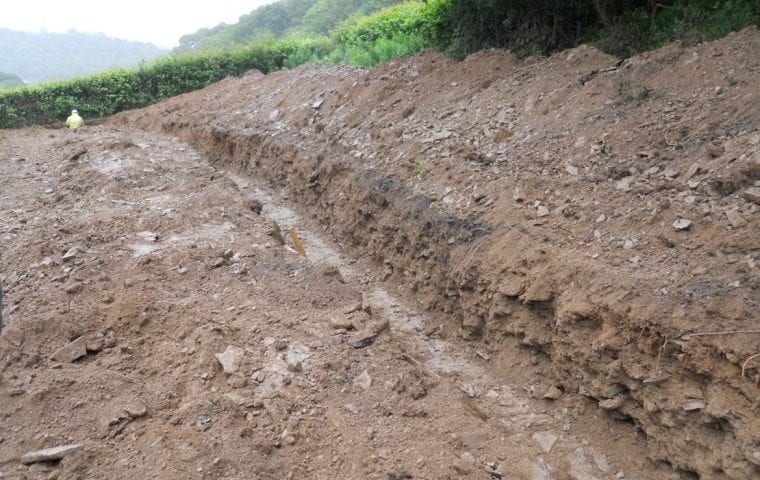 Ground Source Review Converted Church, Felindre Heat Pump - Slinky Trenches
