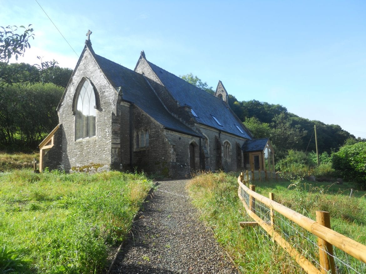 Ground Source Review Converted Church, Felindre Heat Pump -Exterior 2