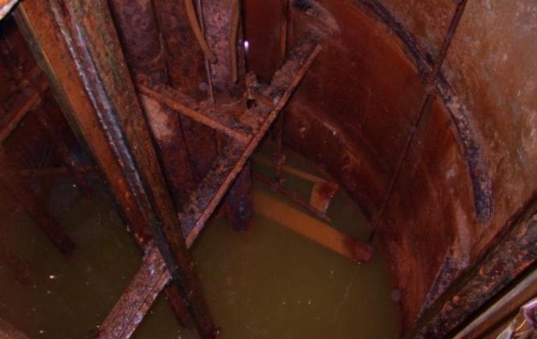 Water for the ground source heat pump in mount wellington mine shaft