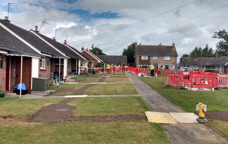 Ground Source Review South Shropshire Housing Association - Trenching and headering