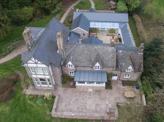 Ground Source Review Llanishen House aerial view