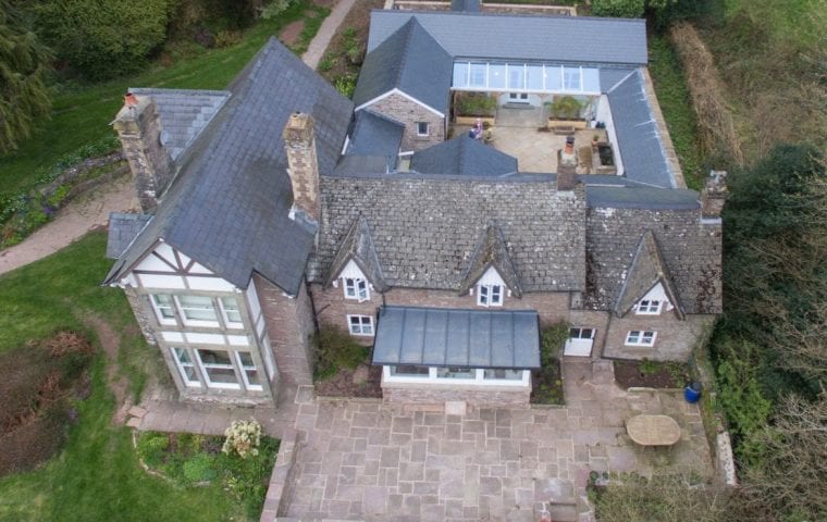 Ground Source Review Llanishen House aerial view