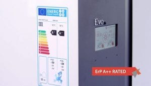 Evo ground source heat pump ERP A rated efficiency heat pump