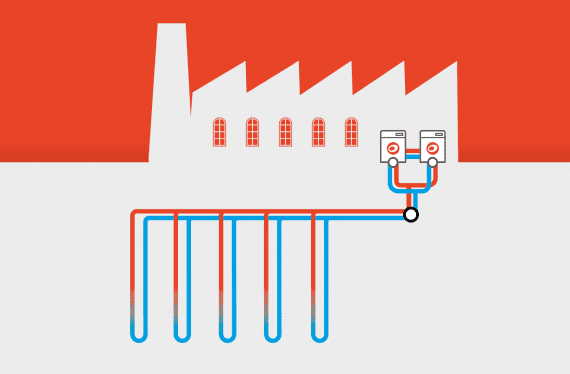 Cascaded ground source heat pumps