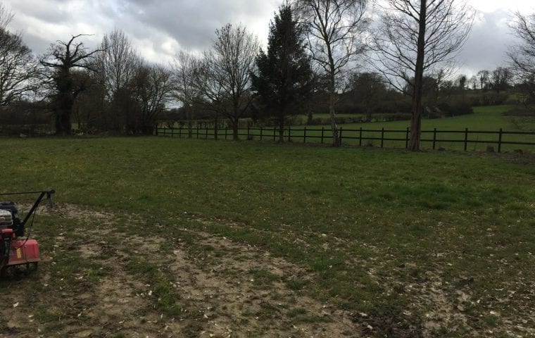 Cock Robin Farm ground source heat pump case study: ground loop field