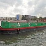 Water source heat pump on a barge