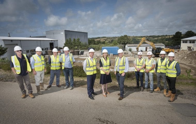 Visit from MP Sarah Newton, meeting with partners to celebrate the construction of Kensa's new factory premises. Photograph by Emily Whitfield-Wicks