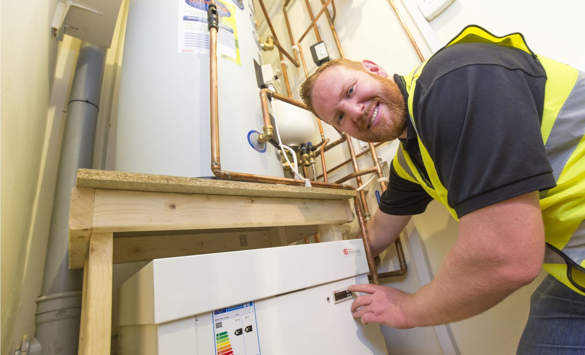 Installation of a Kensa Shoebox ground source heat pump