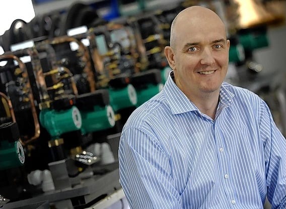 Simon Lomax CEO in the Kensa factory